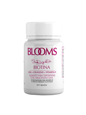 Blooms Biotina Q10 Colageno Vitamina C 60 Cápsulas