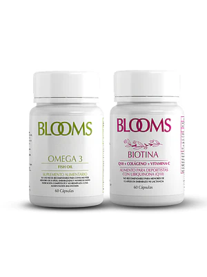 Pack Blooms Mujer Antiage Biotina + Omega 3
