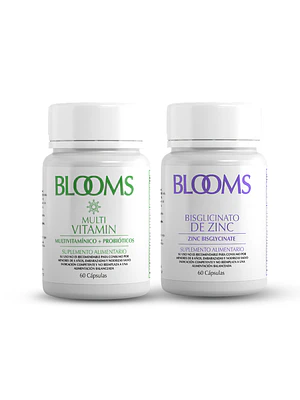 Pack Blooms Inmunidad Multivitaminico + Probiotico + Bisglicinato 