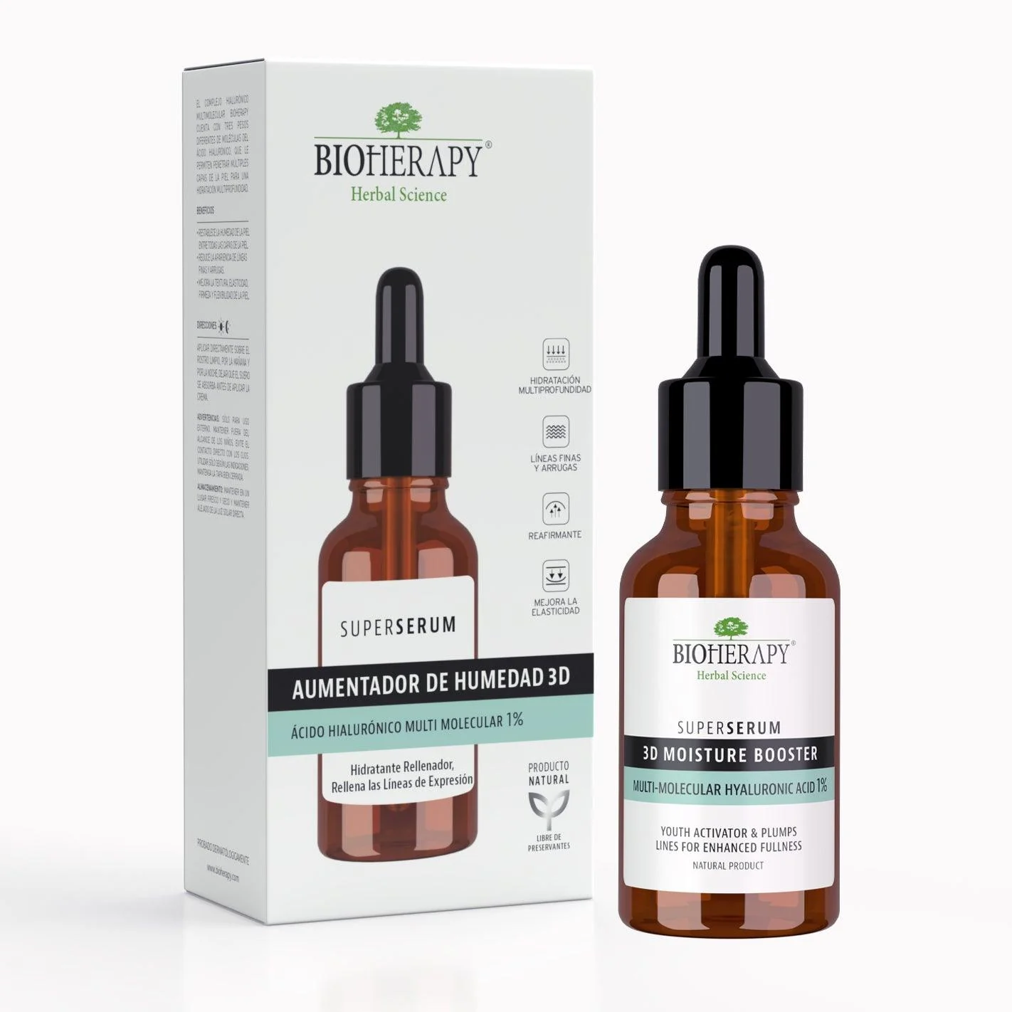 Bioherapy Super Serum Aumentador de Humedad 3D Ac.Hialurónico MultiMolecular 1%