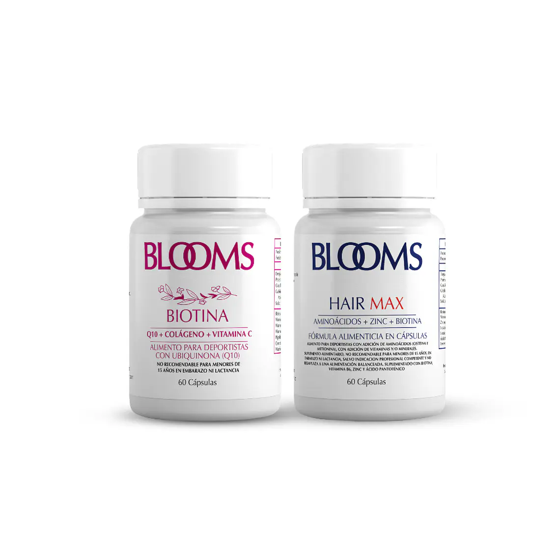 Pack Blooms Caída del cabello: Hair Max + Biotina Antioxidante 1