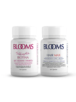 Pack Blooms Caída del cabello: Hair Max + Biotina Antioxidante