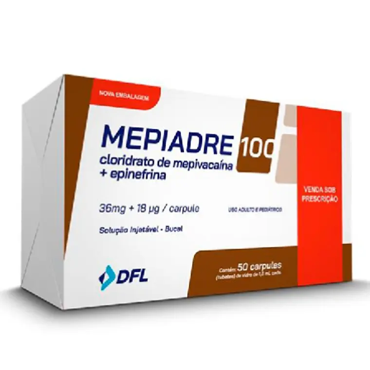 Mepiadre Amp 2%/1:100.000 /1,8 ml por 50 1