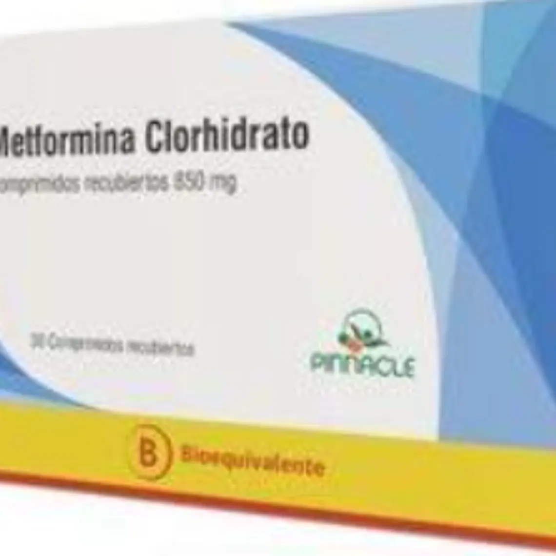 Metformina Clorhidrato (B) 850 mg 30 Comprimidos. Pinnacle  1