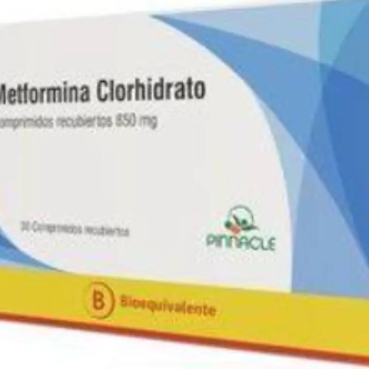 Metformina Clorhidrato (B) 850 mg 30 Comprimidos. Pinnacle  1