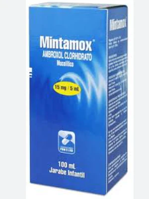Mintamox Ambroxol 15 mg / 5 ml Jarabe infantil 100 ml.