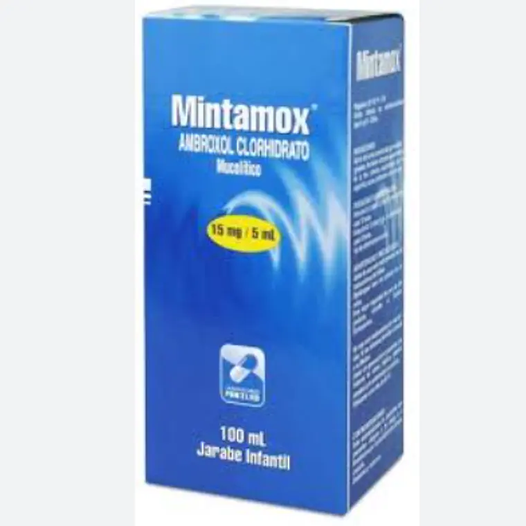 Mintamox Ambroxol 15 mg / 5 ml Jarabe infantil 100 ml. 1