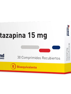 Mirtazapina (B) 15 mg 30 Comprimidos recubiertos. Ascend