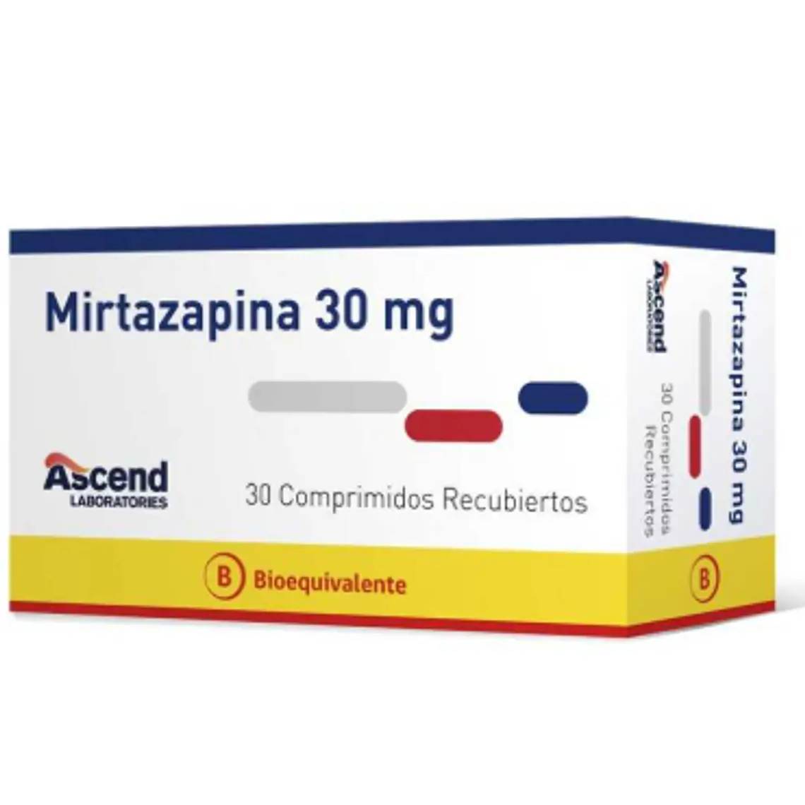 Mirtazapina (B) 30 mg 30 Comprimidos recubiertos. Ascend 1