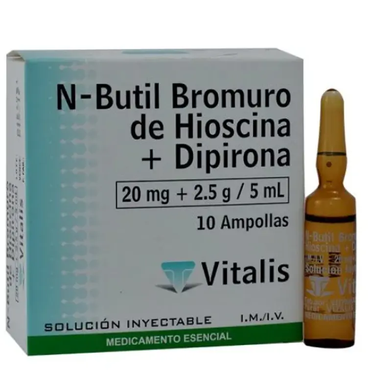 N BUTILBROMURO HISCINA + METAMIZOL SODICO AMP X 10 VITALIS 1