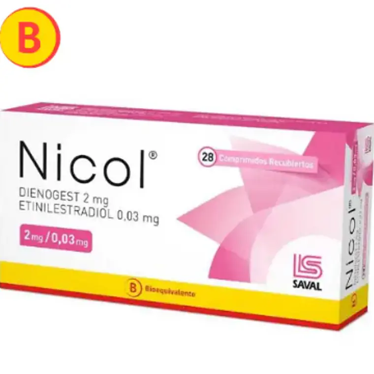 Nicol (B) Dienogest, Etinilestradiol 28 Comprimidos. 1