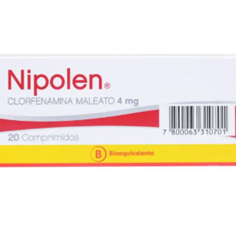 Nipolen (B) Clorfenamina 4 mg 20 Comprimidos. 1