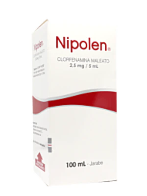 Nipolen Clorfenamina 2,5 mg / 5 ml Jarabe 100 ml.