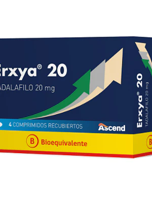 Erxya (B) Tadafilo 20 mg 4 Comprimidos recubiertos.
