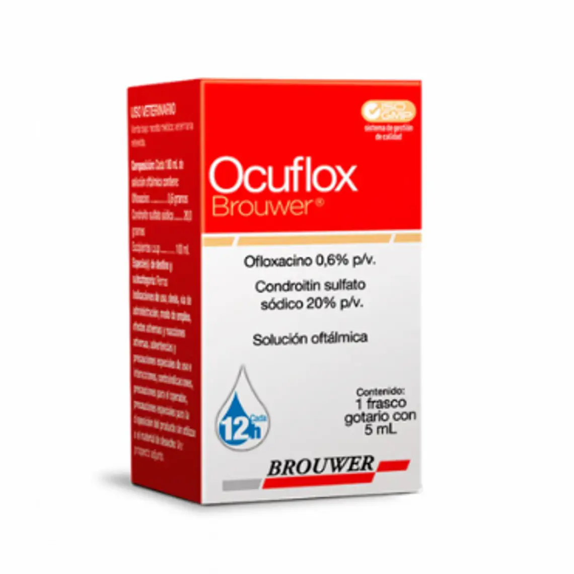 Ocuflox Solución oftálmica 5 ml. Uso veterinario 1