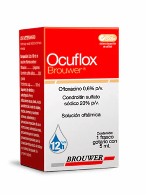 Ocuflox Solución oftálmica 5 ml. Uso veterinario