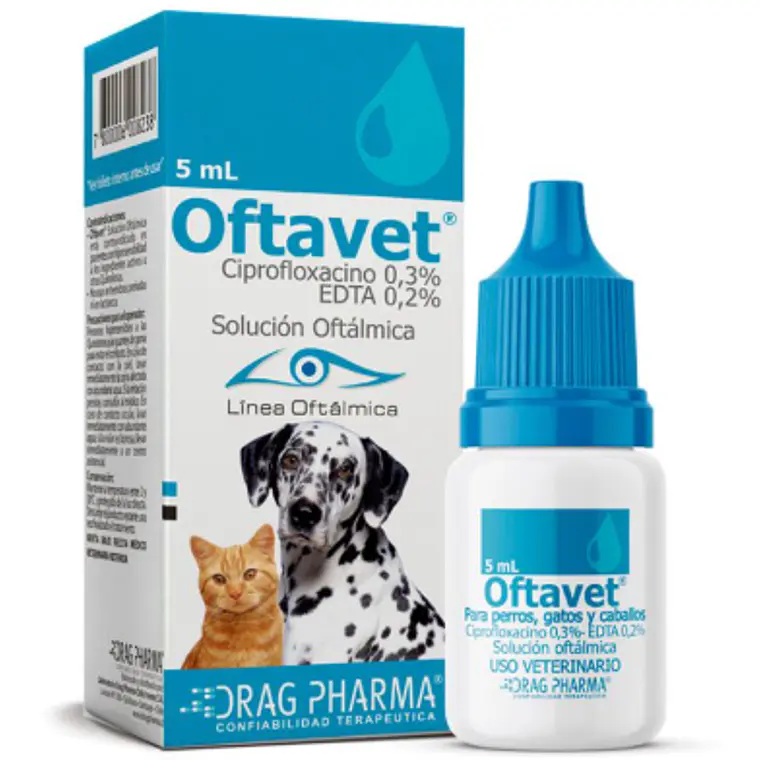 Oftavet Solución oftálmica 5 ml. Uso veterinario 1