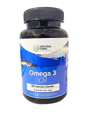 Omega 3 Oil 120 Cápsulas blandas. Natural Farm