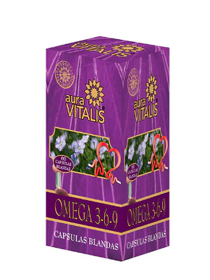 Omega 3-6-9  60 Cápsulas blandas. Aura Vitalis