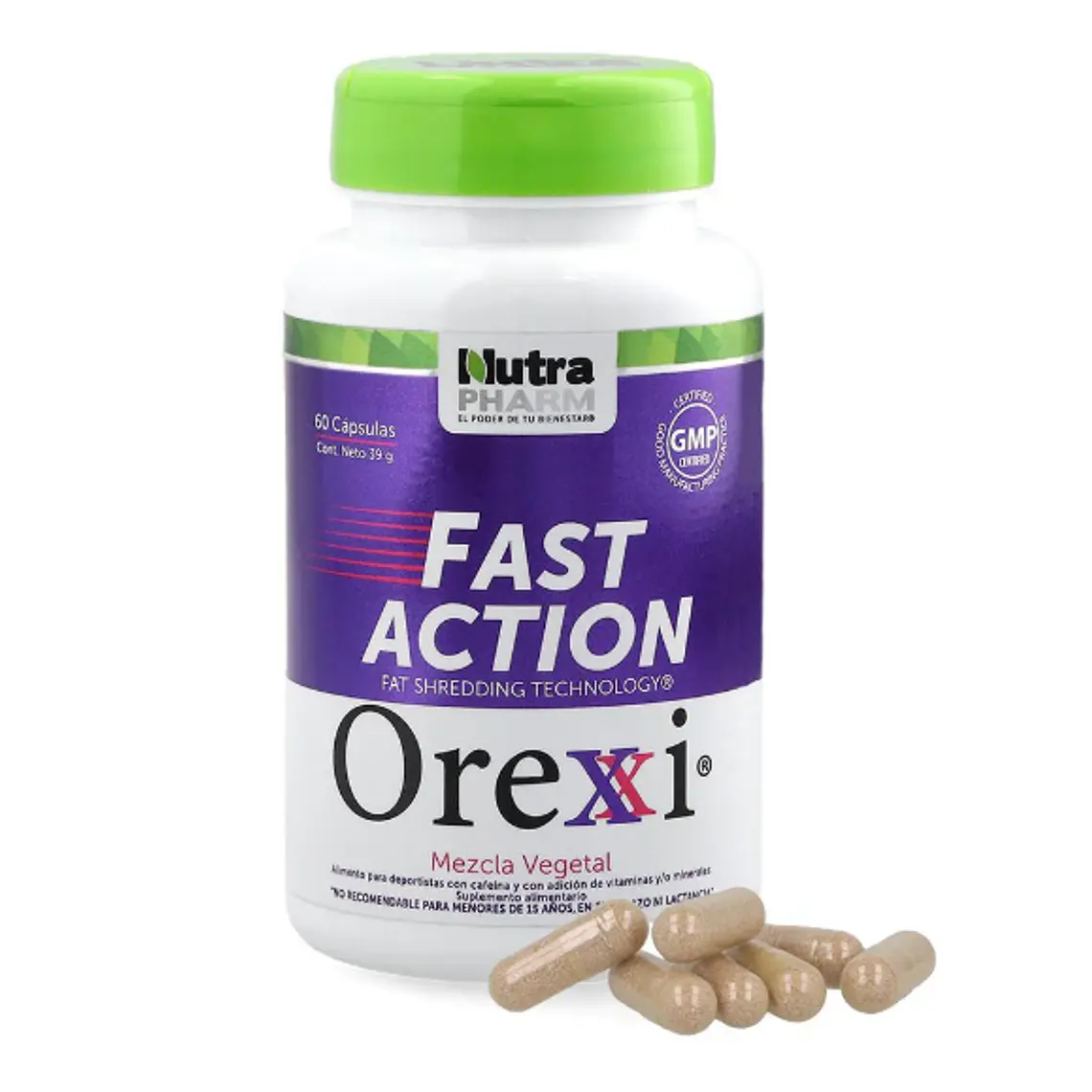 Orexxi Fast Action 60 Cápsulas. Nutra Pharm 1