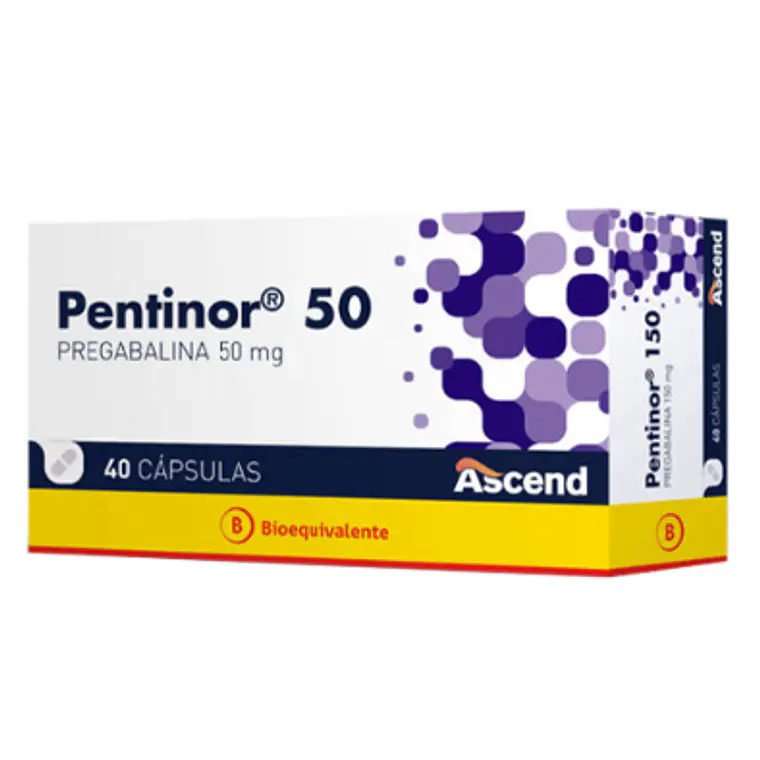 Pentinor (B) Pregabalina 50 mg 40 Cápsulas. 1