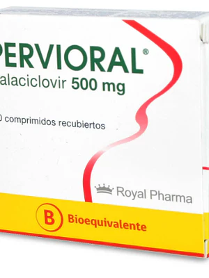 Pervioral (B) Valaciclovir 500 mg 10 Comprimidos recubiertos.