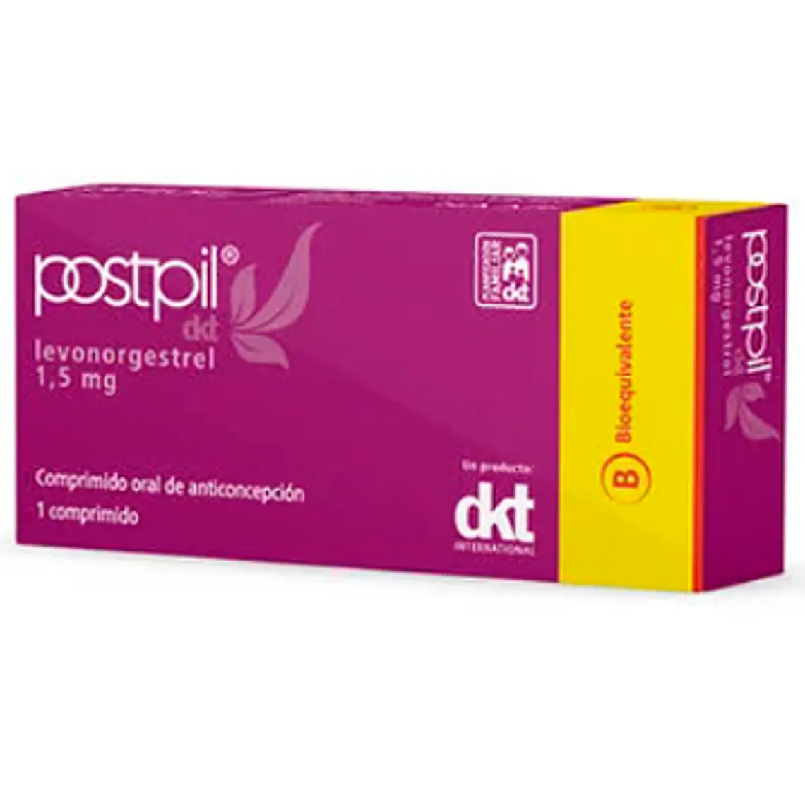 Postpil (B) Levonorgestrel 1,5 mg 1 Comprimido. 1