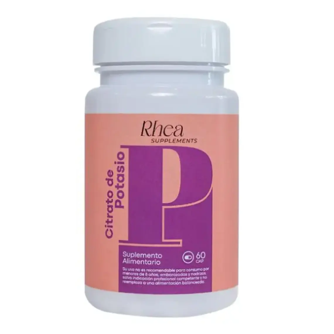 Citrato de Potasio 450 mg 60 Cápsulas. Rhea 1