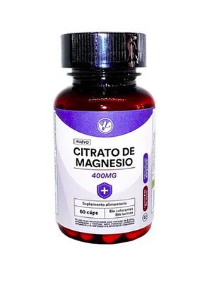Citrato de magnesio 400 mg 60 Cápsulas. Natural Farm