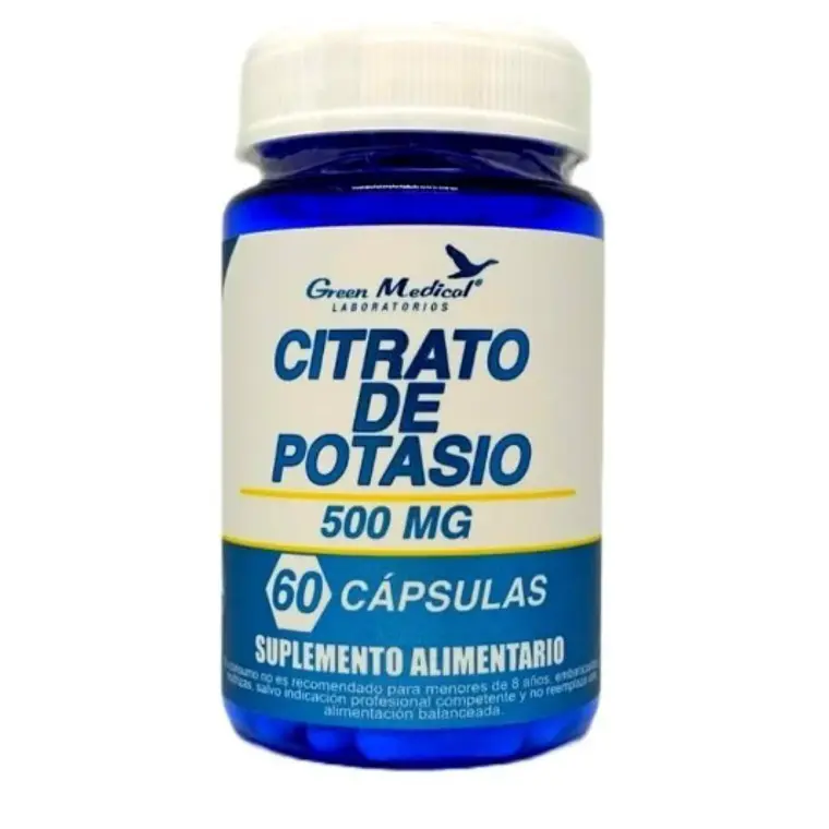 Citrato de Potasio 500 mg 60 Cápsulas. Green Medical 1