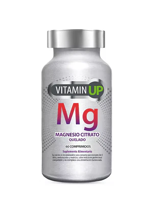 Vitamin Up Magnesio Citrato Quelado 60 Comprimidos.