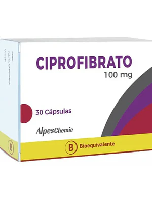 Ciprofibrato (B) 100 mg 30 Cápsulas. Alpes Chemie 
