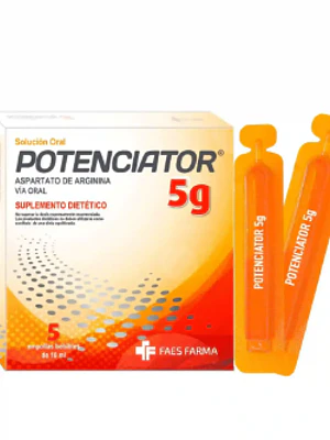 Potenciator Aspartato de arginina 5 g 5 Ampollas bebibles 10 ml.