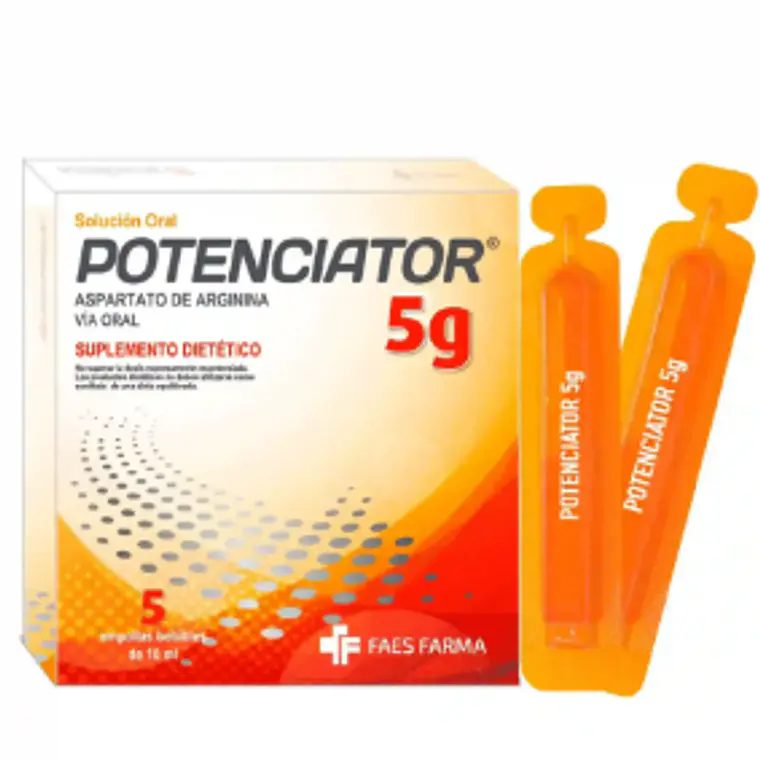 Potenciator Aspartato de arginina 5 g 5 Ampollas bebibles 10 ml. 1