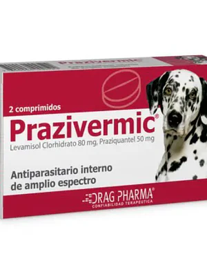 Prazivermic Antiparasitario de amplio espectro 2 Comprimidos. Uso veterinario