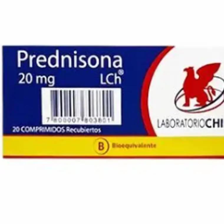 Prednisona(B) 20 mg 20 Comprimidos recubiertos. Chile  1