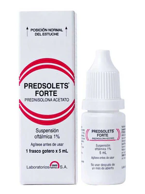 Predsolets Forte Prednisolona 1 % Solución oftálmica 5 ml.