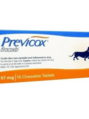 Previcox Firocoxib 57 mg 10 Tabletas. Uso veterinario