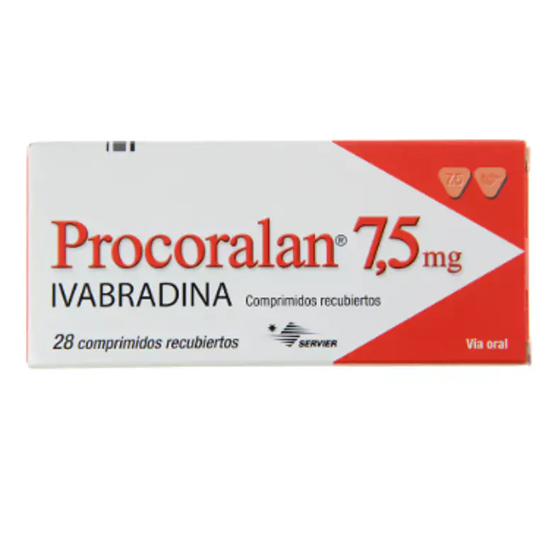 Procoralan Ivabradina 7,5 mg 28 Comprimidos recubiertos. 1