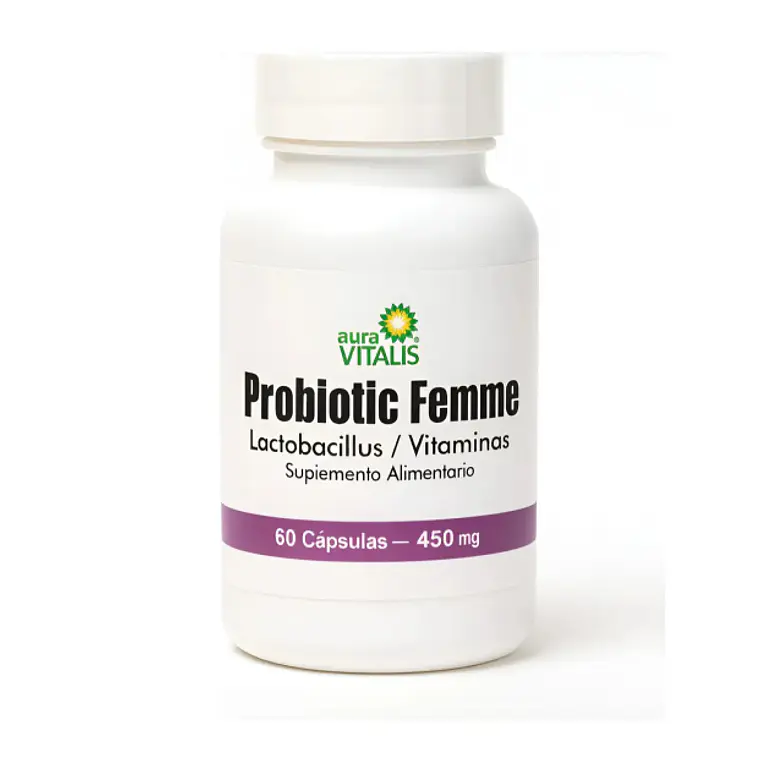 Probiotic Femme  450 mg 60 Cápsulas. Aura Vitalis 1