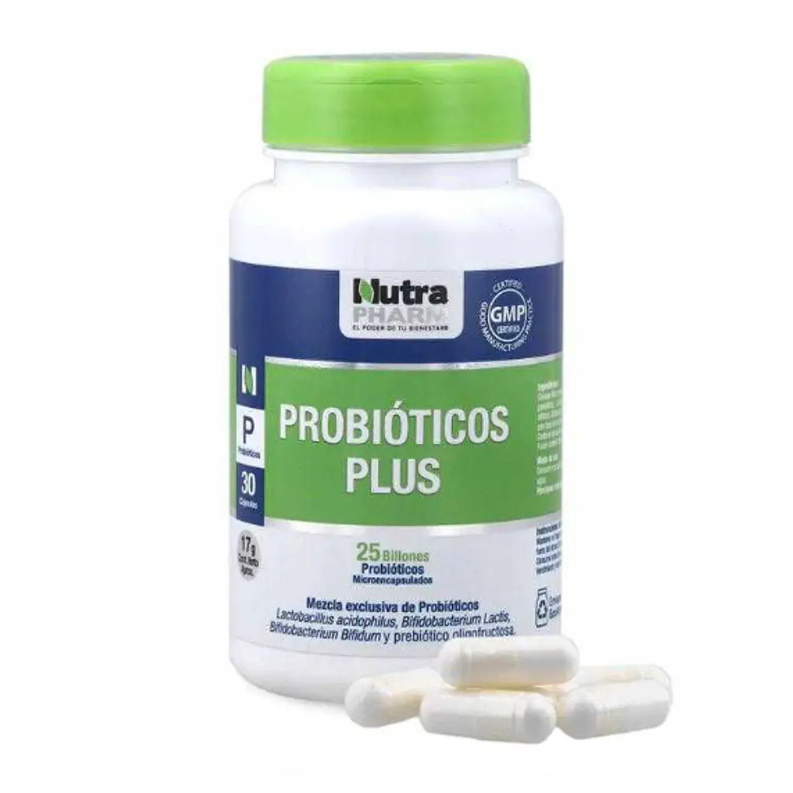 Probióticos Plus 25 Billones 30 Cápsulas. Nutra Pharm 1
