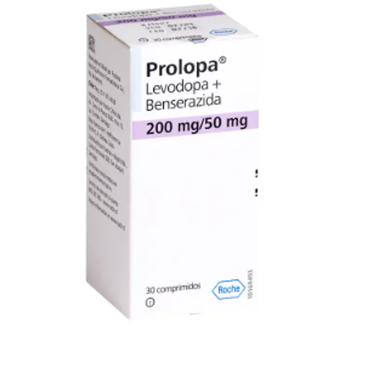 Prolopa  Levodopa+ Benserazida 200/5 mg 30 Comprimidos. 1