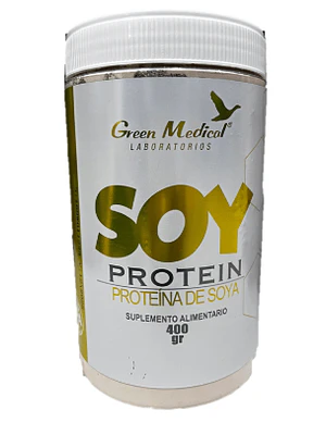 Soy protein Proteína de Soya 400 g.  Green Medical