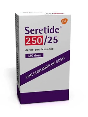Seretide Fluticason, salmeterol 250/25 mcg Inhalador 120 Dosis.