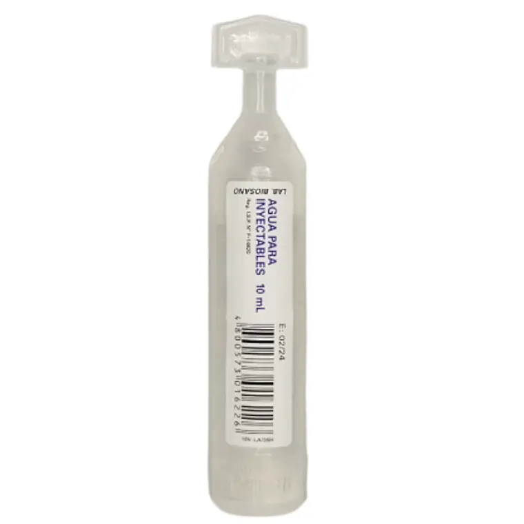 Agua estéril para inyectables 50 Botellitas 10 ml. Biosano 1