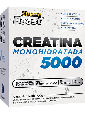 Xtreme Boost Creatina Monohidratada 5000 30 Sachets sin sabor