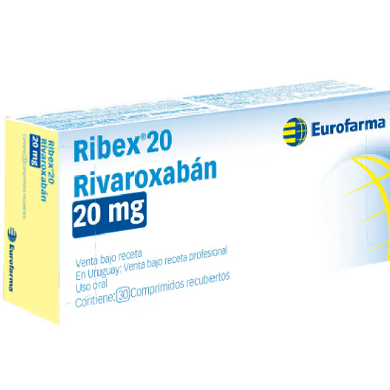 Ribex Rivaroxabán 20 mg 30 Comprimidos recubiertos. 1