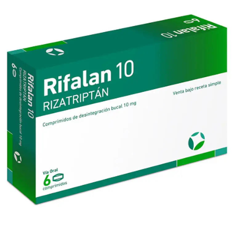 Rifalan 10 (B) Rizatriptán 10 mg 6 Comprimidos. 1