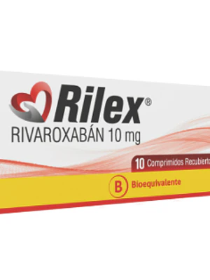 Rilex (B) Rivaroxabán 10 mg 10 Comprimidos recubiertos.
