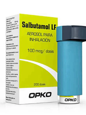 Salbutamol LF 100 mcg Inhalador 200 Dosis. Opko